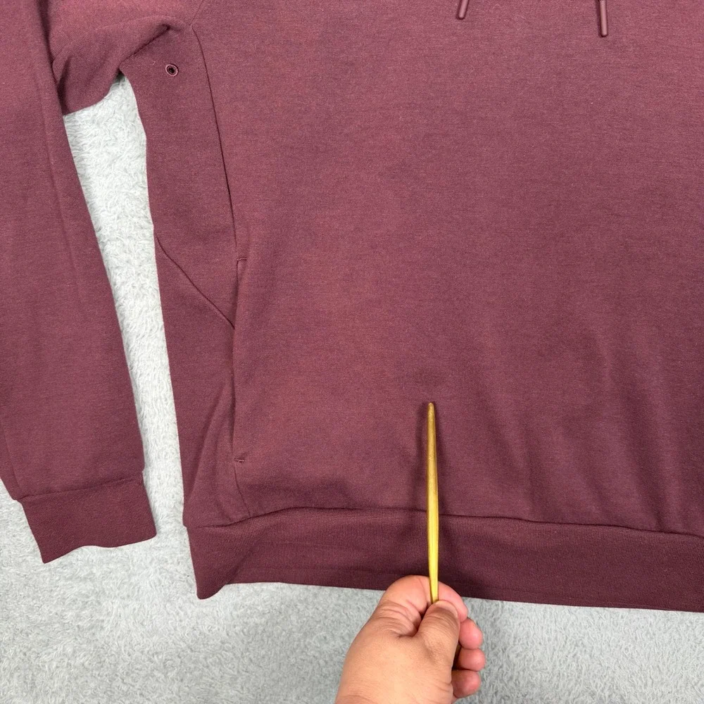 Nike Dri-FIT Mens Small Burgundy Raglan Pullover Hoodie Maroon Swoosh CU6260-638